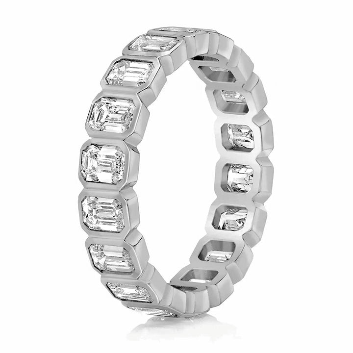 Emerald Bezel Eternity Band