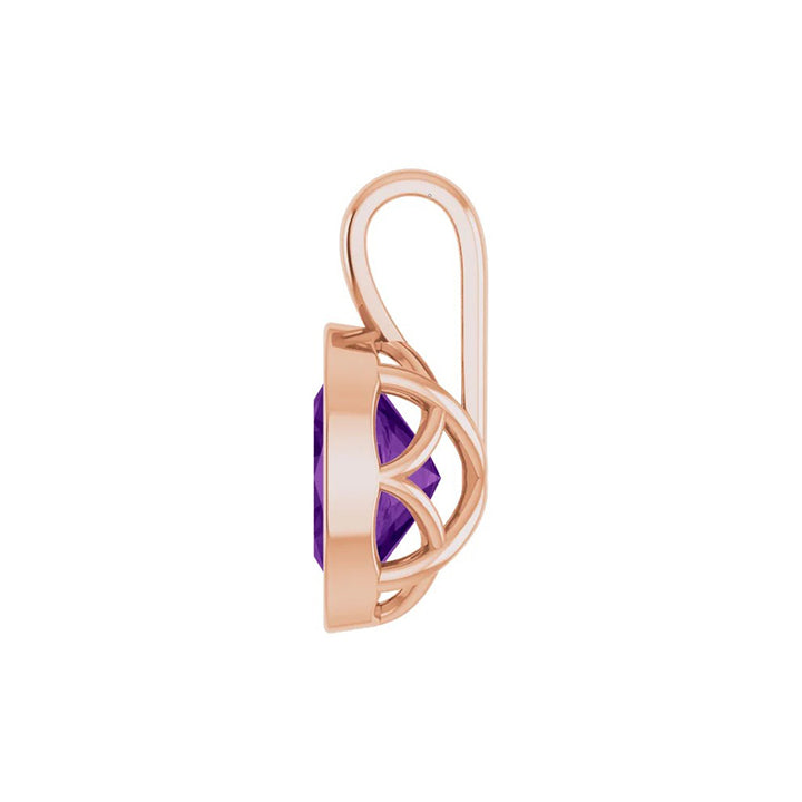 Genuine Oval Shape Amethyst Pendant