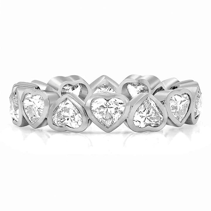 Heart Bezel Eternity Band