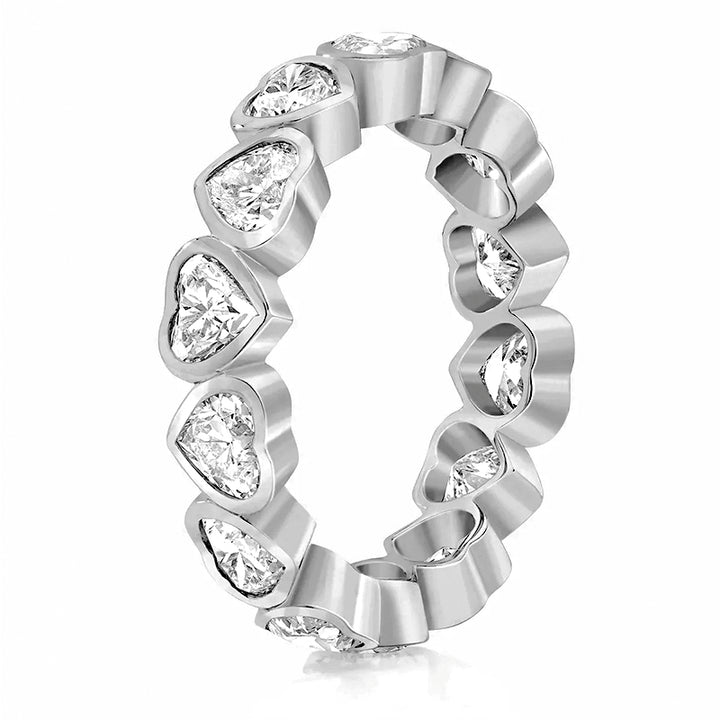 Heart Bezel Eternity Band