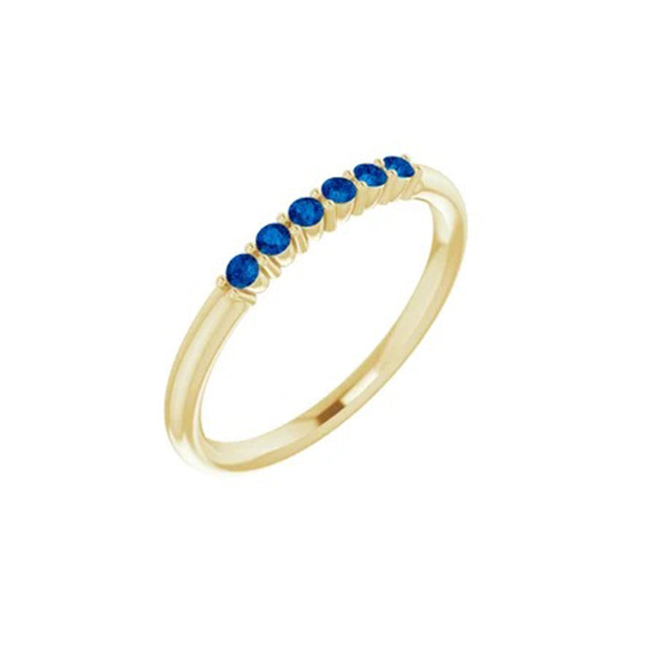 Natural Blue Sapphire Stackable Ring