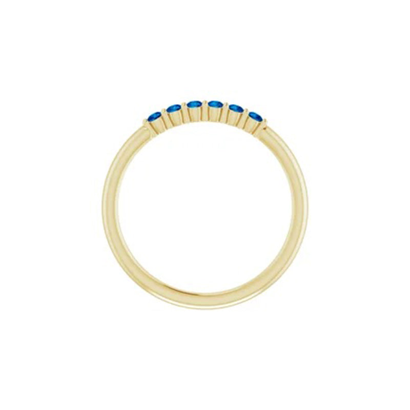 Natural Blue Sapphire Stackable Ring