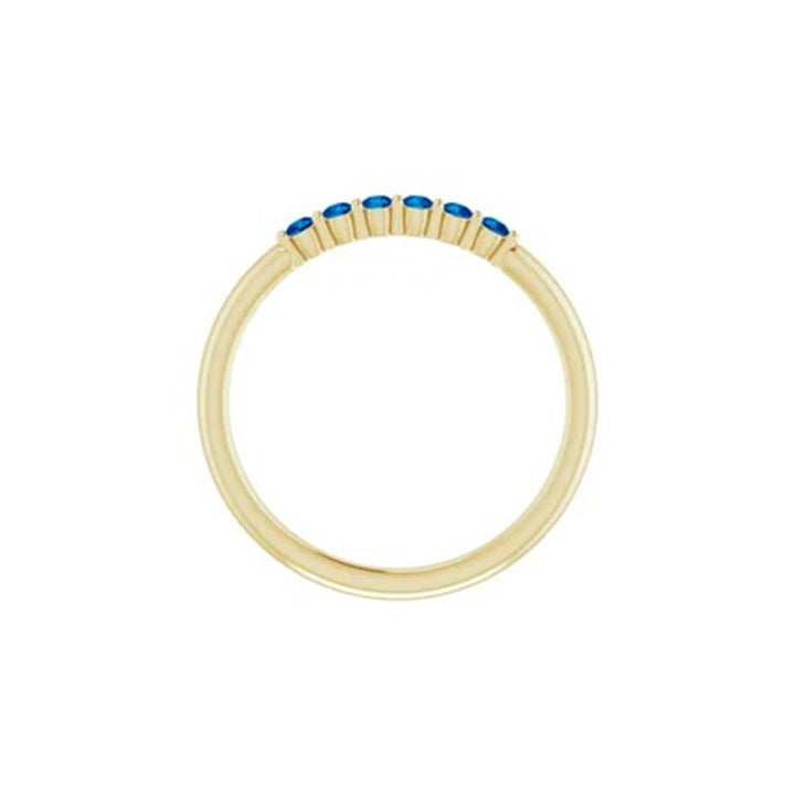 Natural Blue Sapphire Stackable Ring