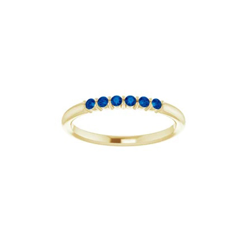 Natural Blue Sapphire Stackable Ring