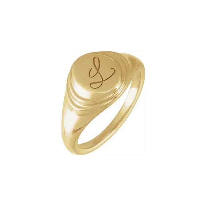 Engravable Oval Signet Ring