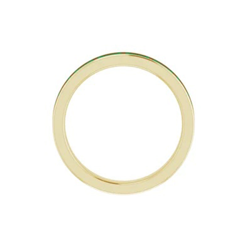 Lab-Grown Emerald Stackable Ring