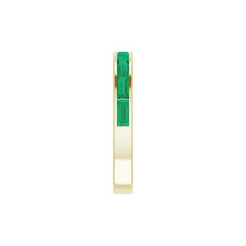 Lab-Grown Emerald Stackable Ring