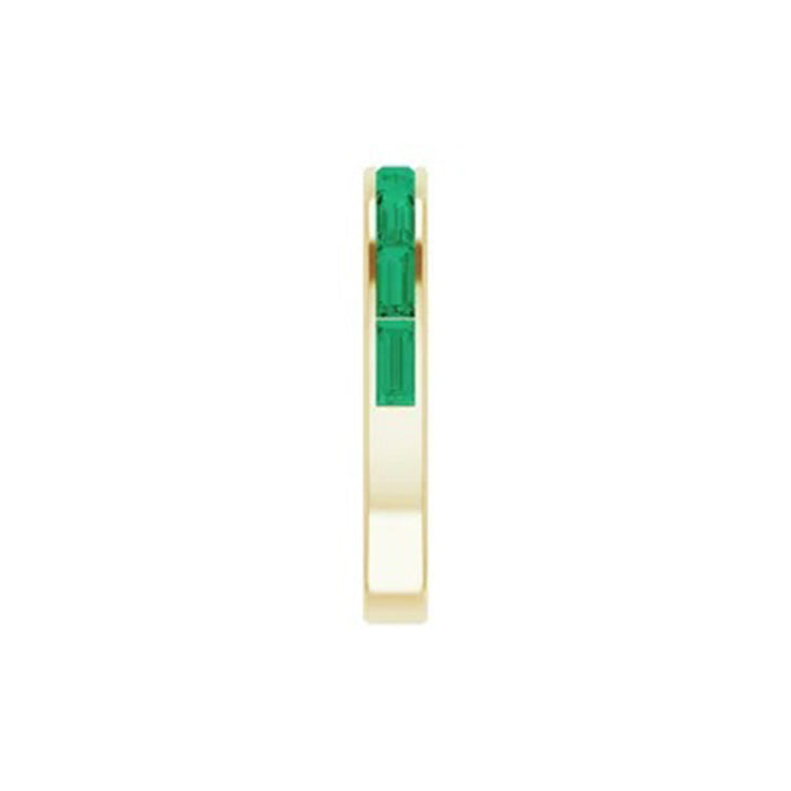 Lab-Grown Emerald Stackable Ring