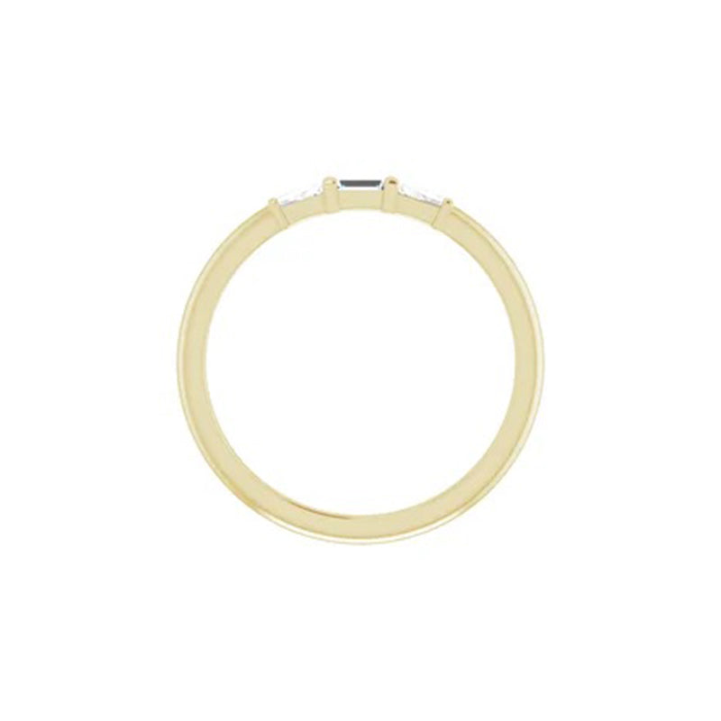 Diamond Three-Stone Stackable Ring, 1/6 CTW