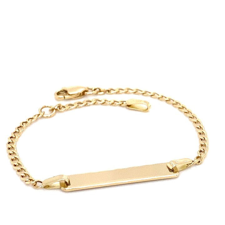 14K Yellow Gold Baby I.D.Bracelet