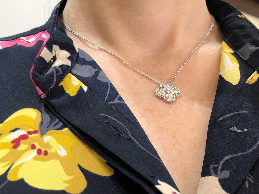 Diamond Lucky Clover Necklace