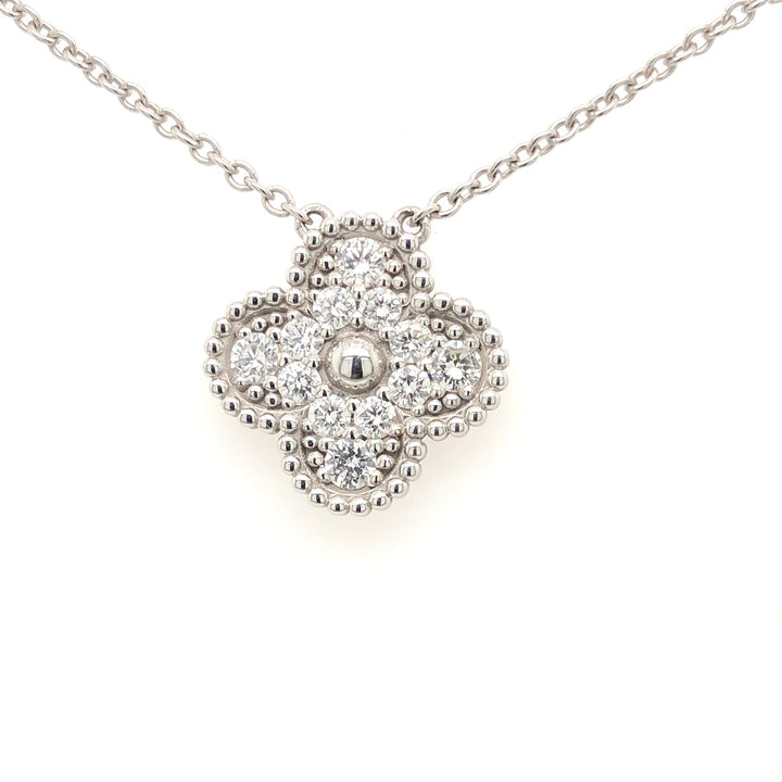 Diamond Lucky Clover Necklace