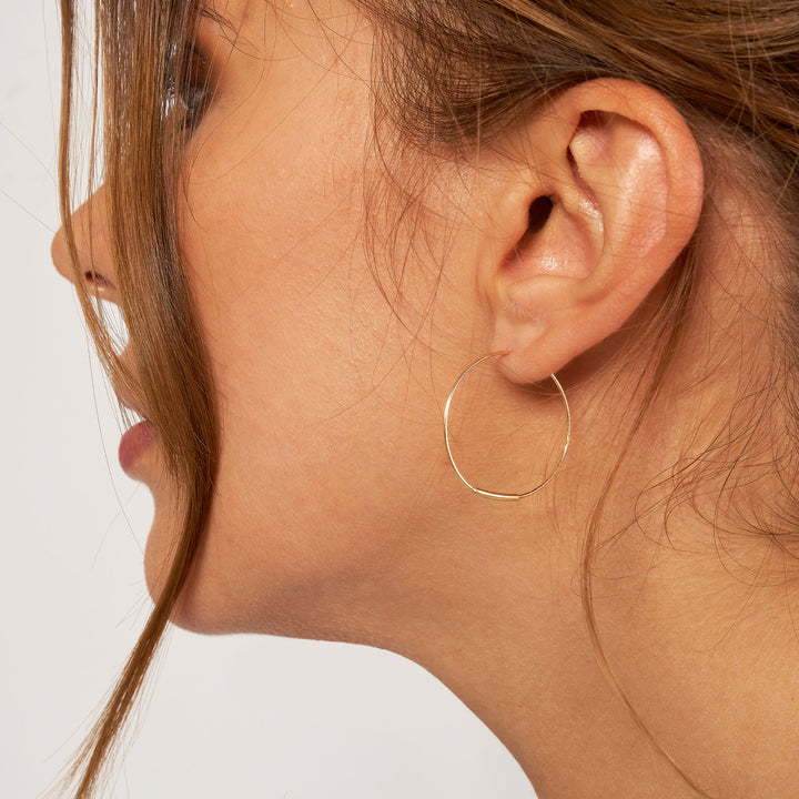 25mm Endless Wire Hoop Earrings