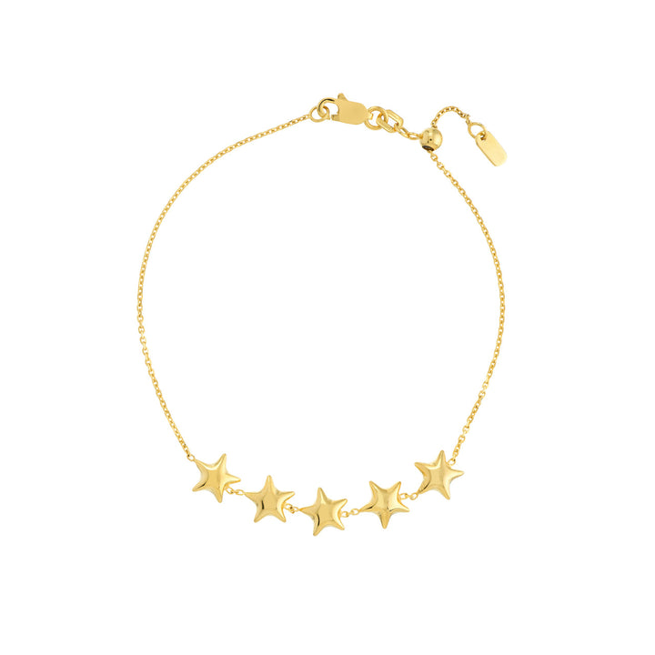 Puffed Star Station Adjustable Bracelet