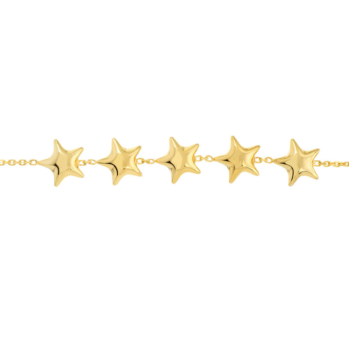 Puffed Star Station Adjustable Bracelet