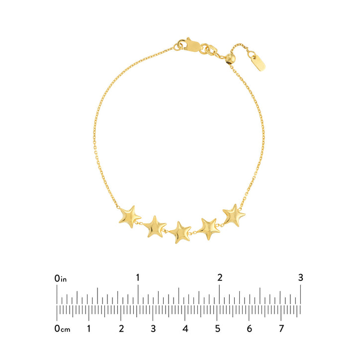 Puffed Star Station Adjustable Bracelet