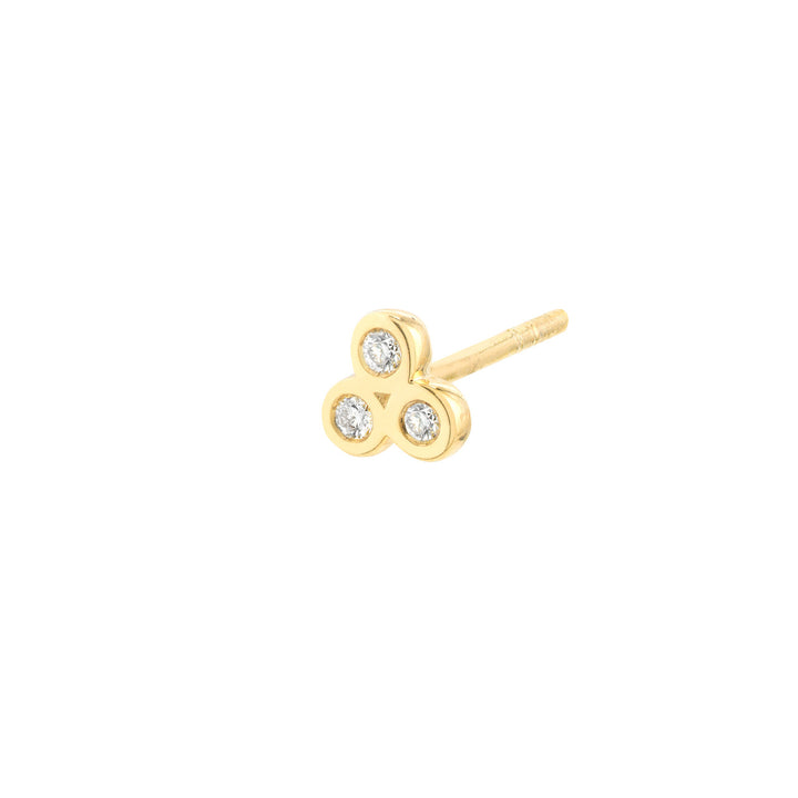 Diamond Trinity Stud Earrings