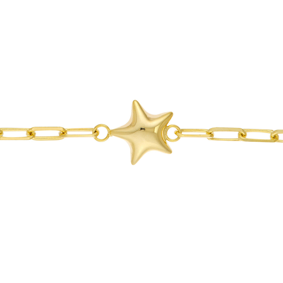 Kid's Paper Clip Chain Bracelet with Star