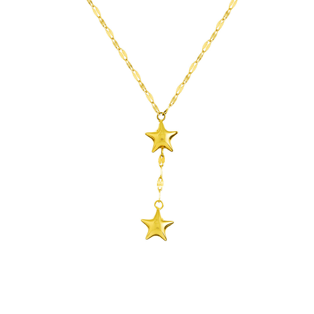 Adjustable Puffed Star Drop Baby Necklace