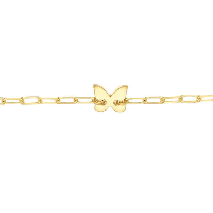 Kid's Paper Clip Chain Bracelet with Butterfly