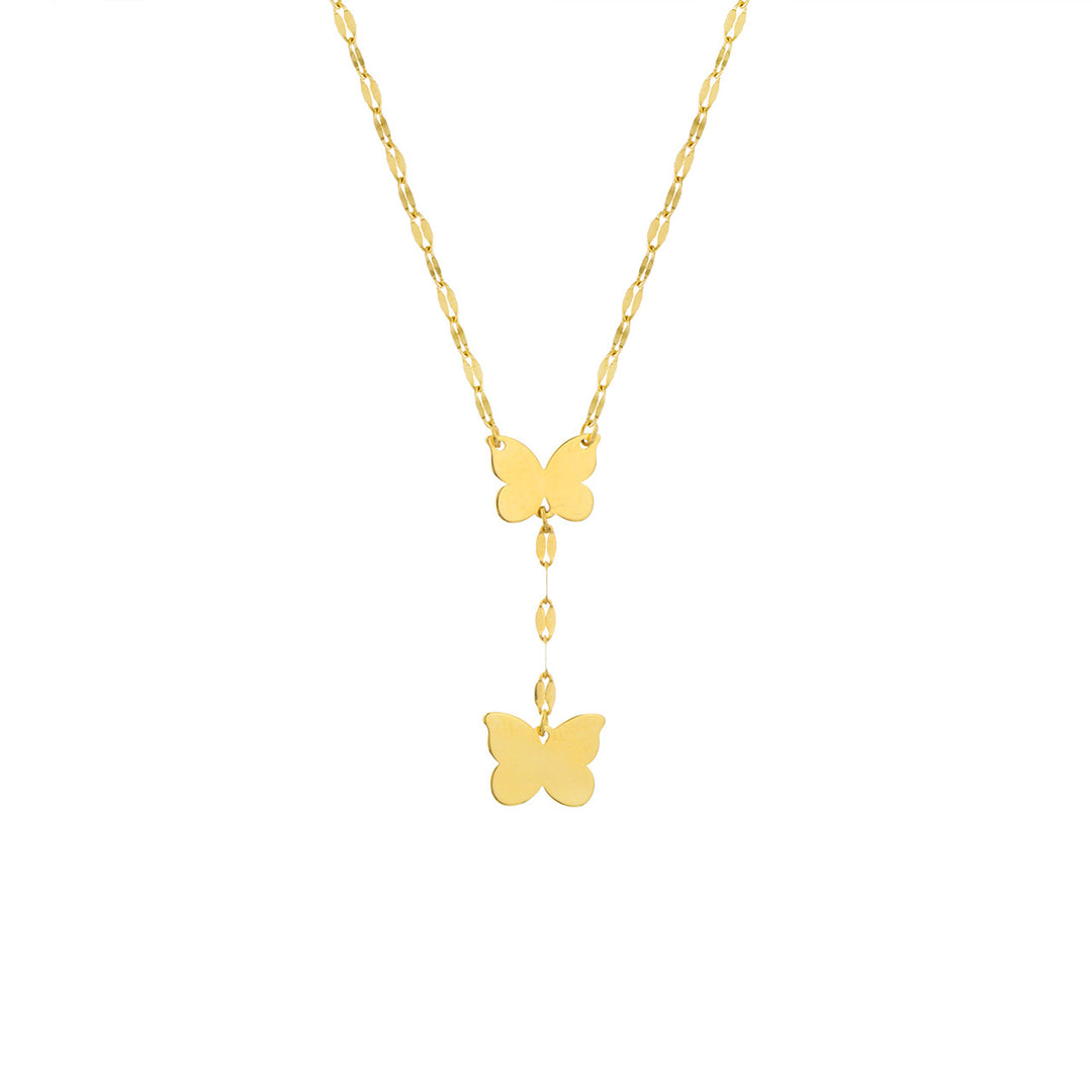 Adjustable Butterfly Charm Y-Necklace