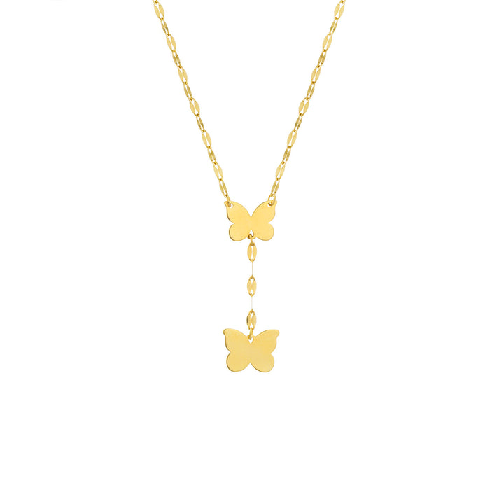 Adjustable Butterfly Charm Y-Necklace