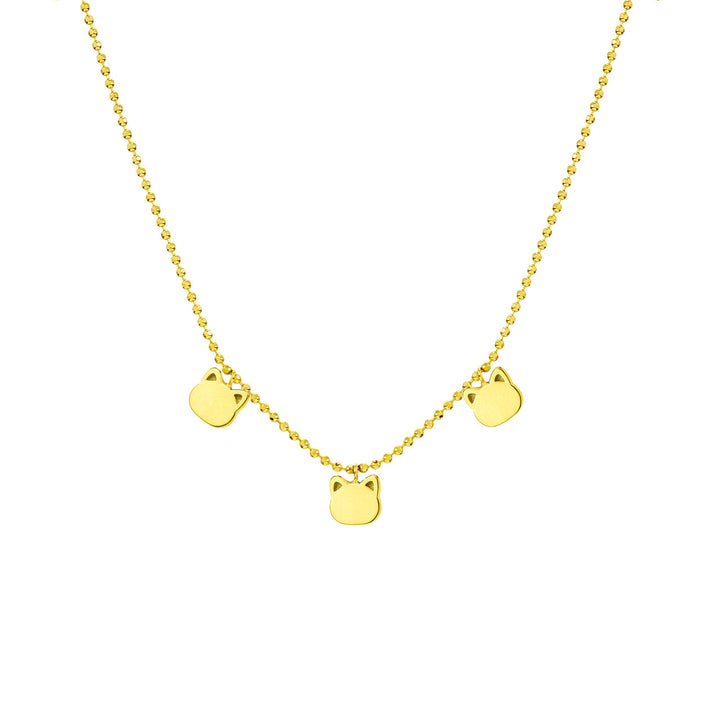 Mommy Loves You Triple Cat Adj. Necklace