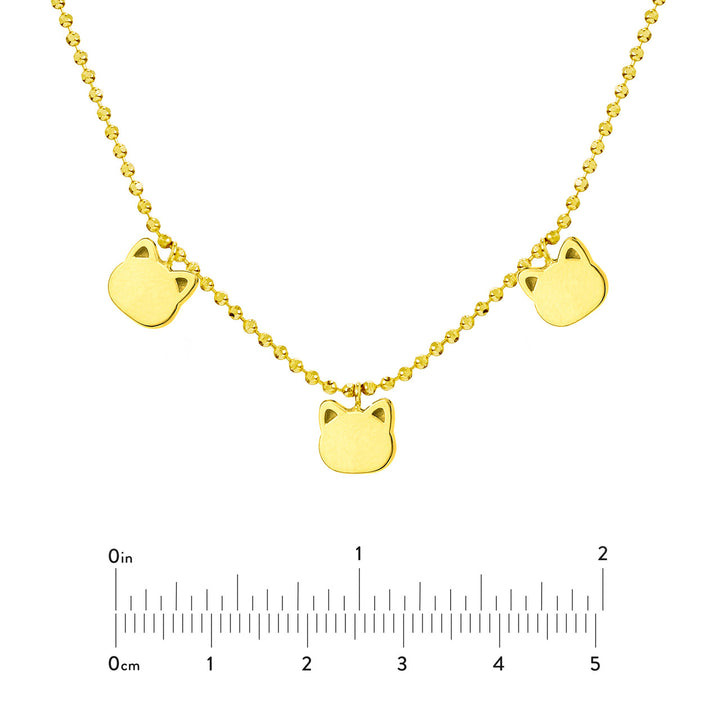 Mommy Loves You Triple Cat Adj. Necklace