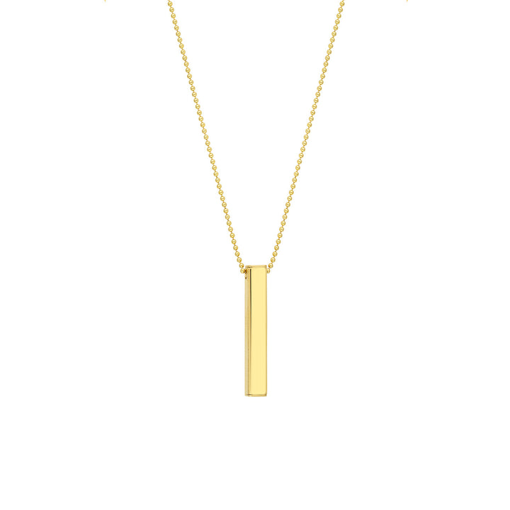 Men's Engravable 3D Bar Necklace