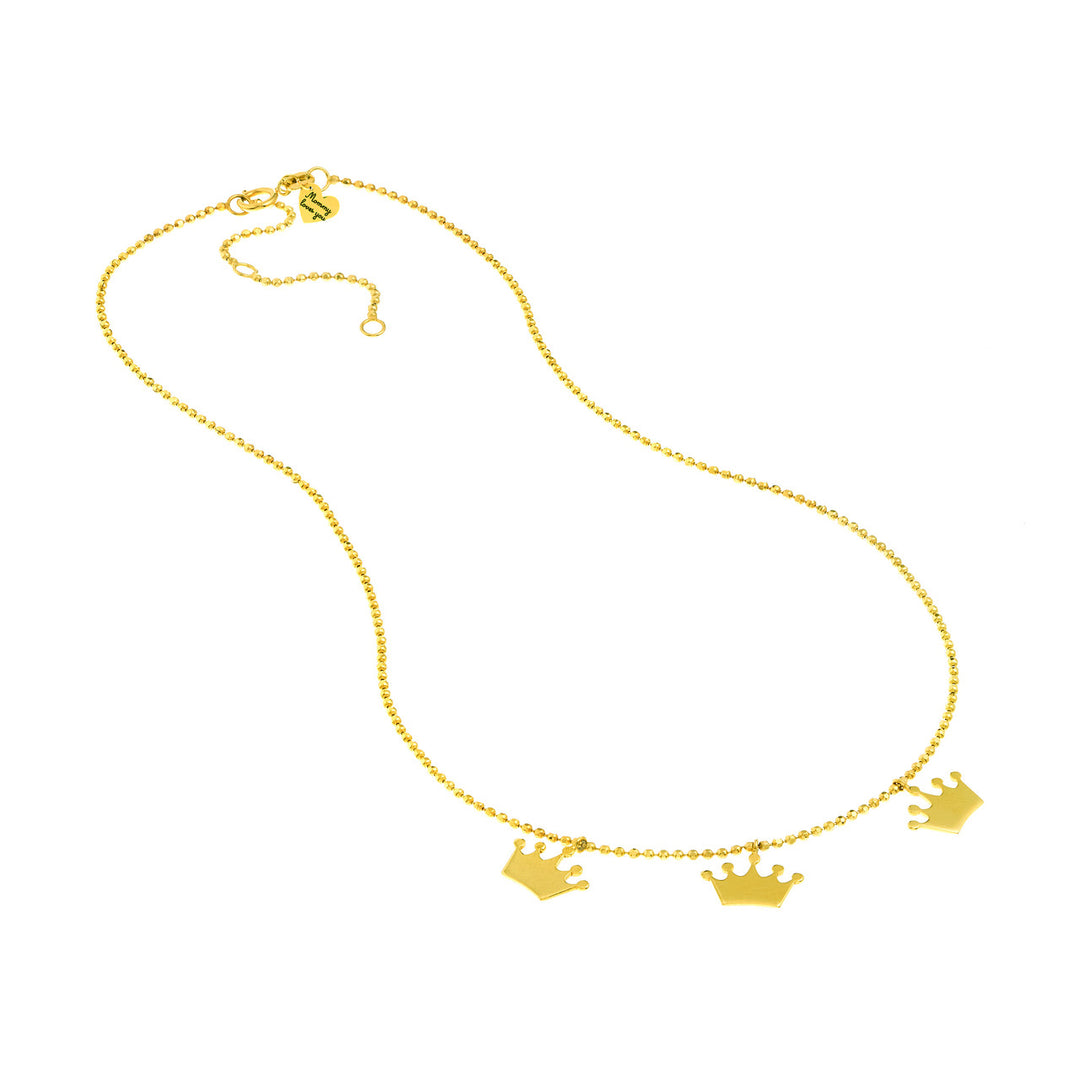 Mommy Loves You Triple Crown Adj. Necklace