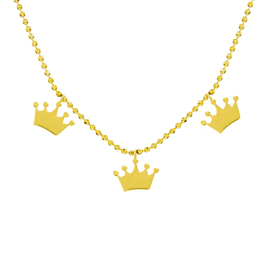 Mommy Loves You Triple Crown Adj. Necklace