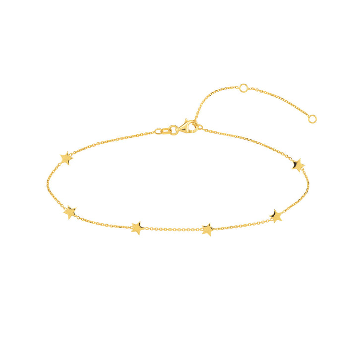 Six Mini Star Station Anklet