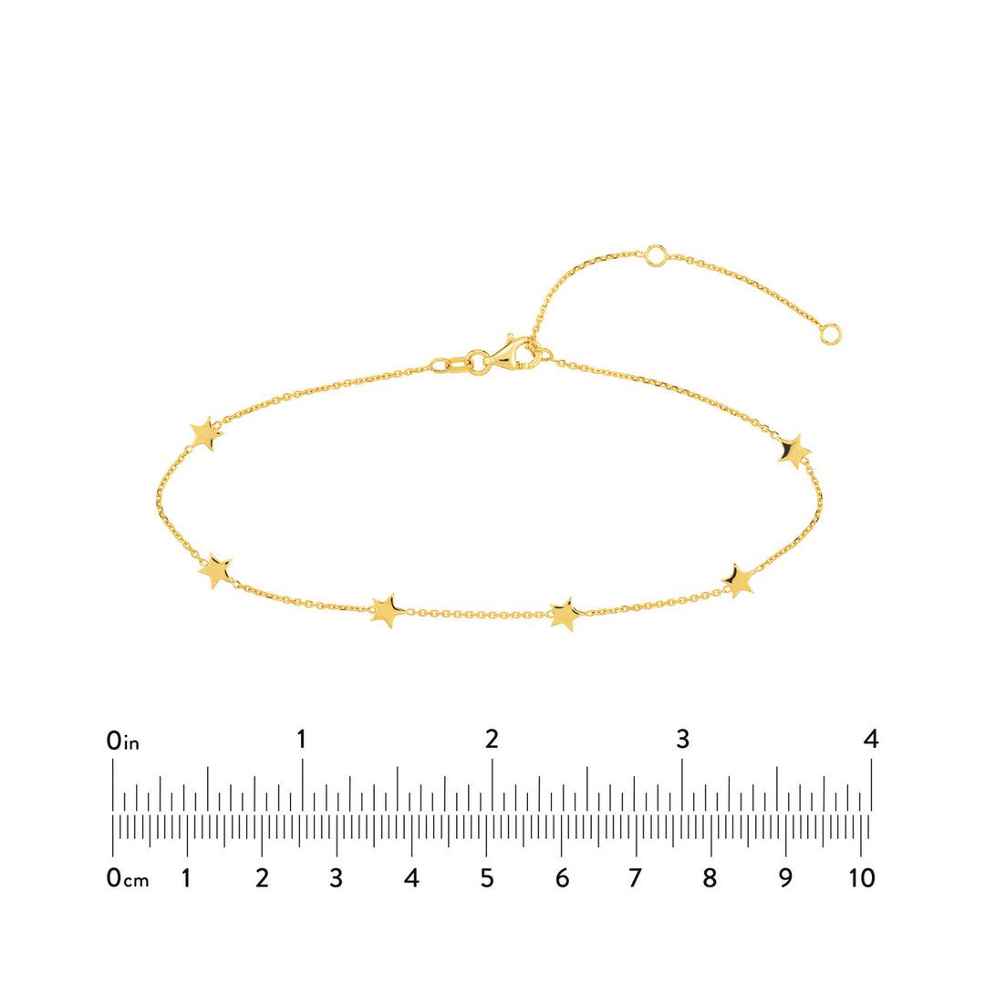 Six Mini Star Station Anklet