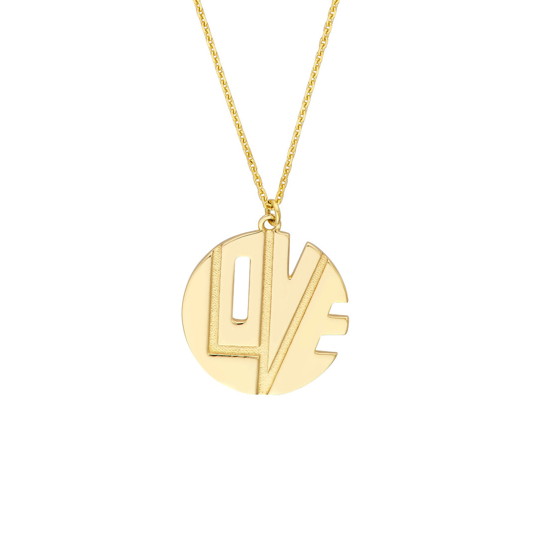 Love Cutout Medallion Necklace