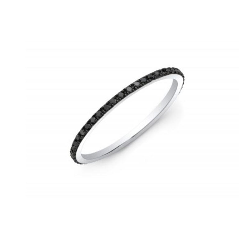 Micro Black Diamond Eternity Band