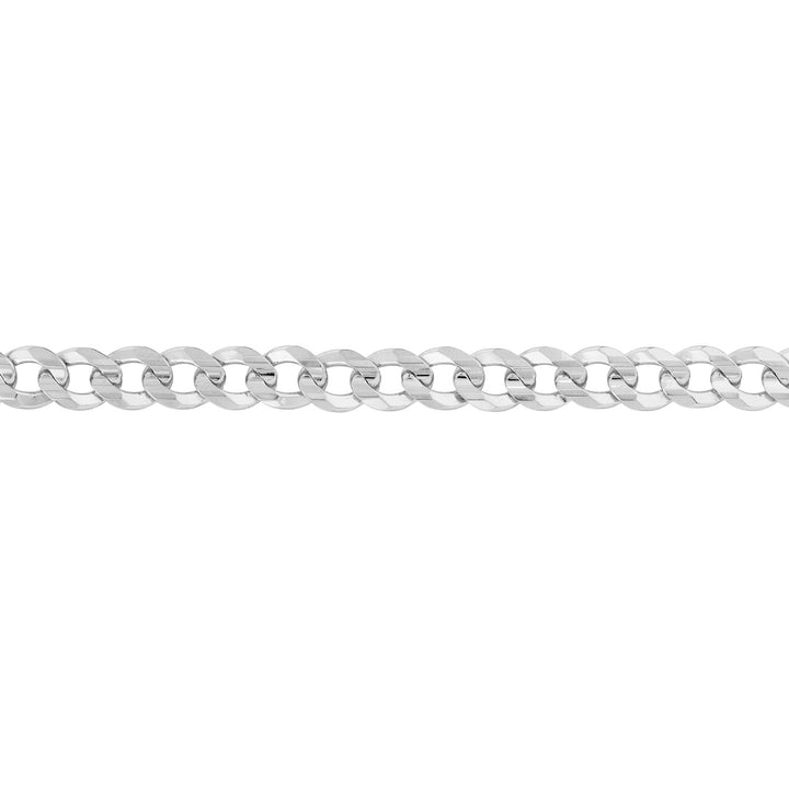 Sterling Silver 8.4mm Concave Open Curb Chain Bracelet