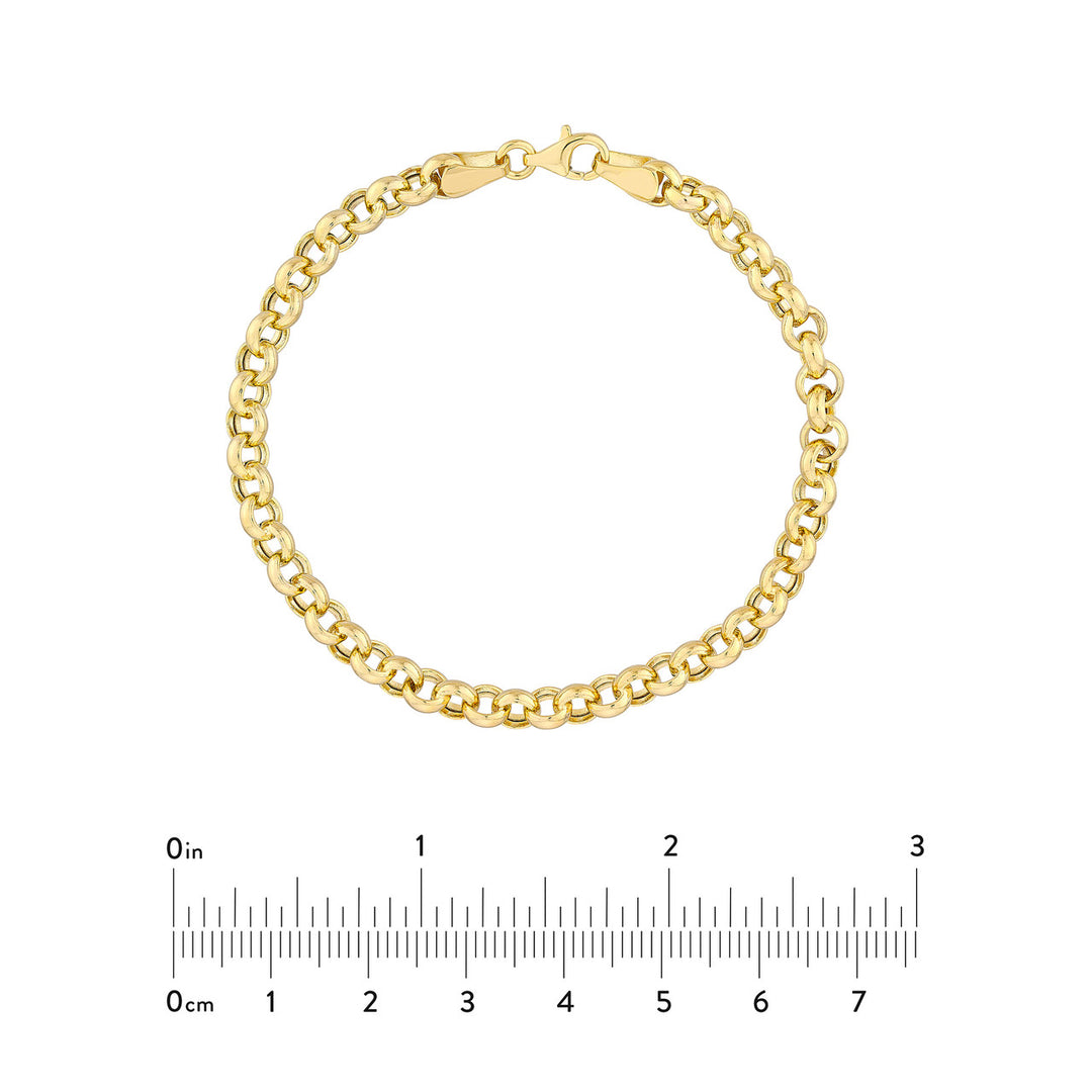 5.2mm Rolo Chain with Pear Lobster Lock Bracelet