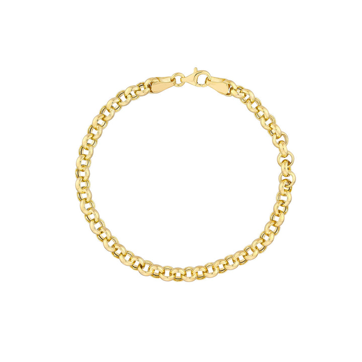 5.2mm Rolo Chain with Pear Lobster Lock Bracelet