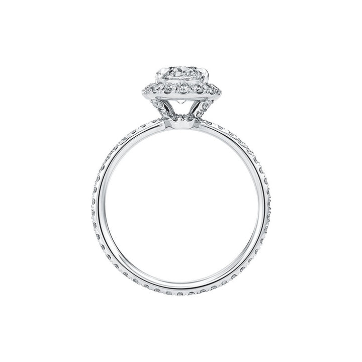 Oval-Shaped Diamond Micropavé Engagement Ring