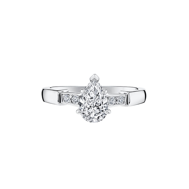 Pear-Shaped Diamond Engagement Ring