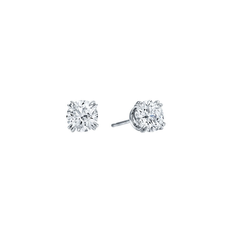 Round Ideal Diamond Earstuds