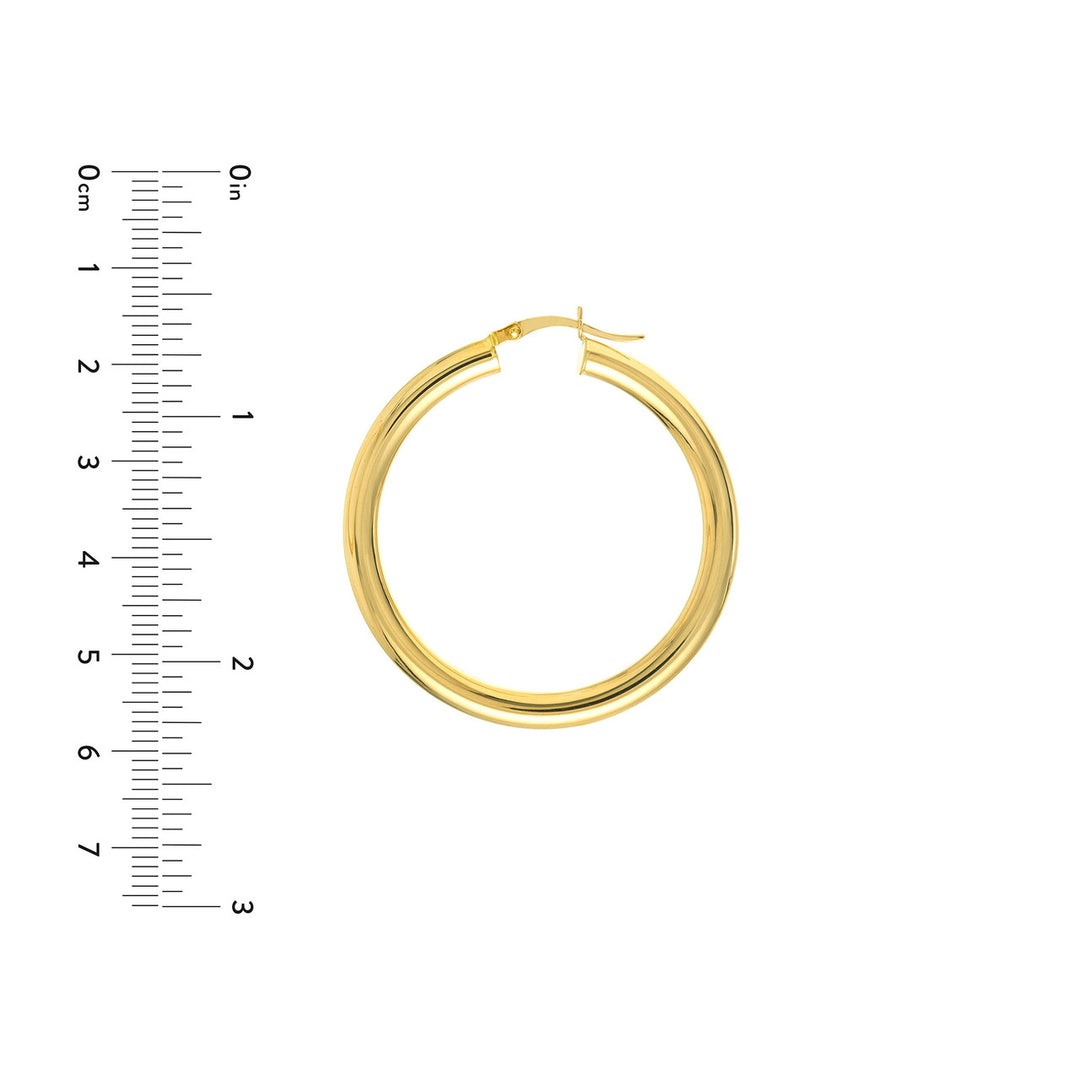 40mm x 4mm Polished Hoop Earrings