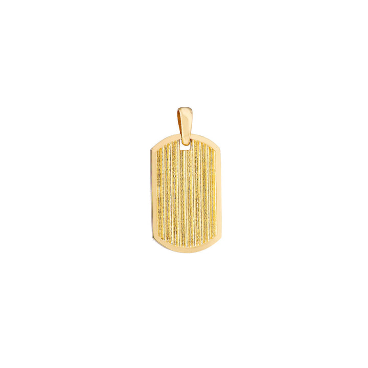 Ribbed Dog Tag Pendant