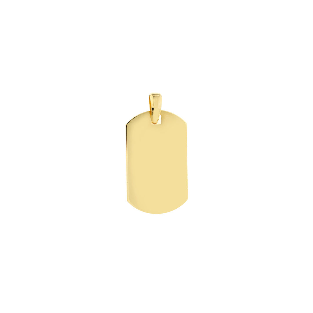 Ribbed Dog Tag Pendant