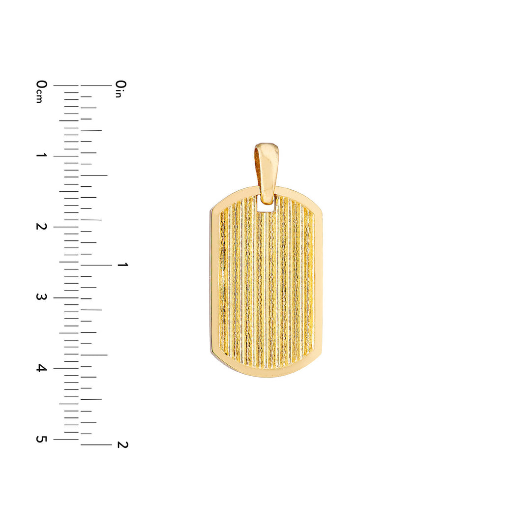 Ribbed Dog Tag Pendant