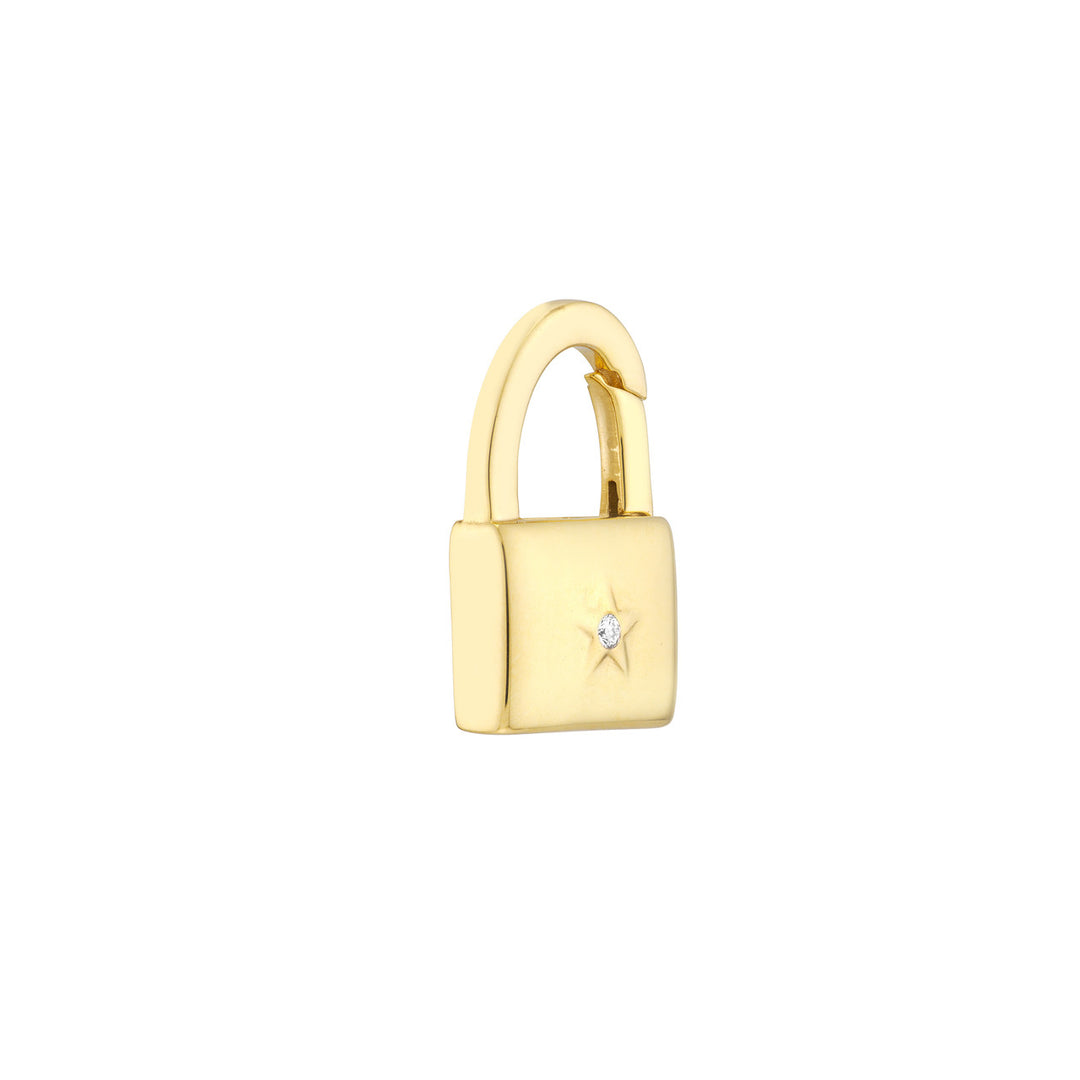 Padlock Shaped Push Lock with Diamond Star