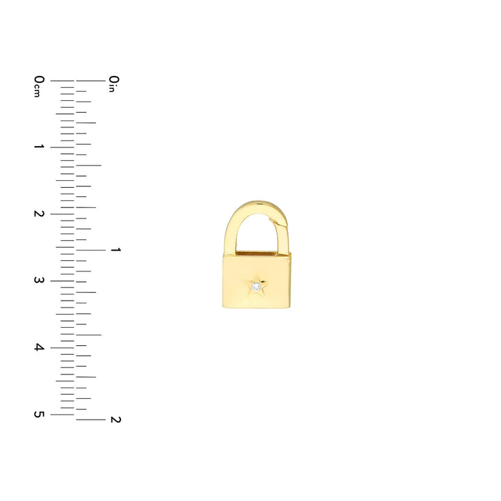 Padlock Shaped Push Lock with Diamond Star