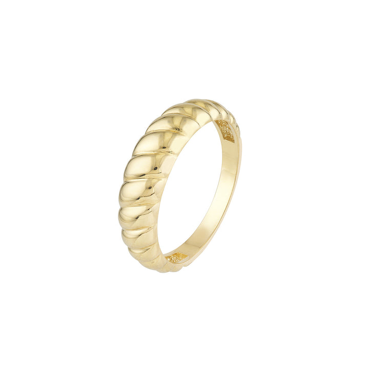 3mm Ribbed Polished Ring