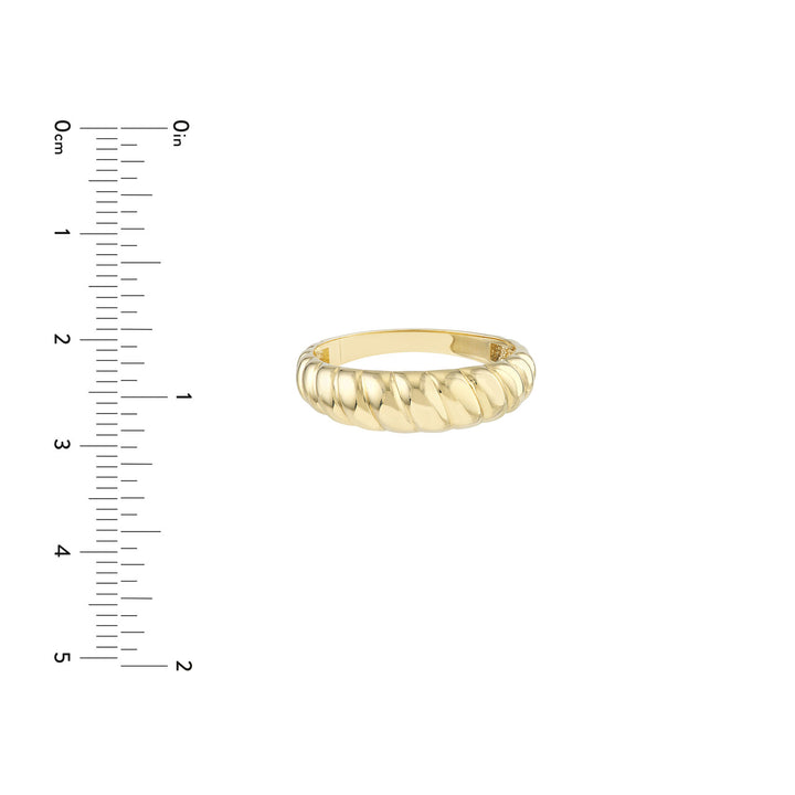 3mm Ribbed Polished Ring