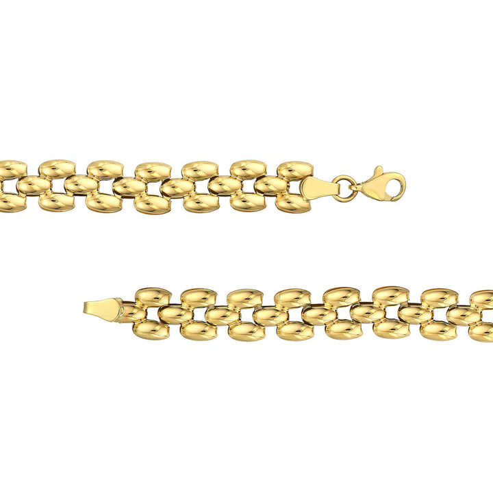 Multi Row Polished Bracelet Ll Endcaps